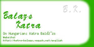 balazs katra business card